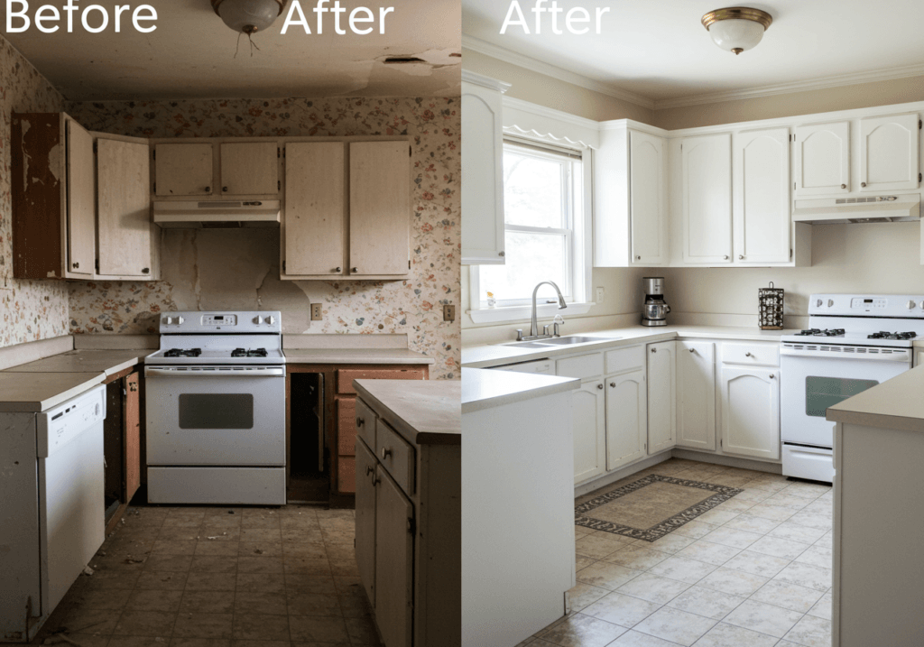 A small but clean kitchen