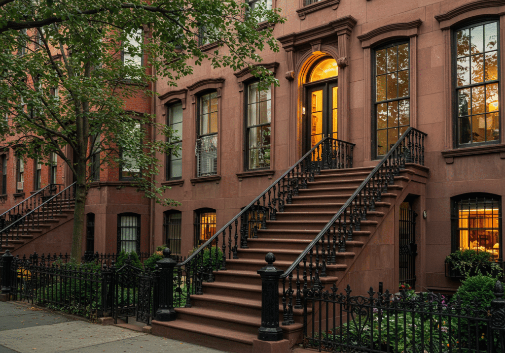 Elegant Harlem townhouse with restored facade