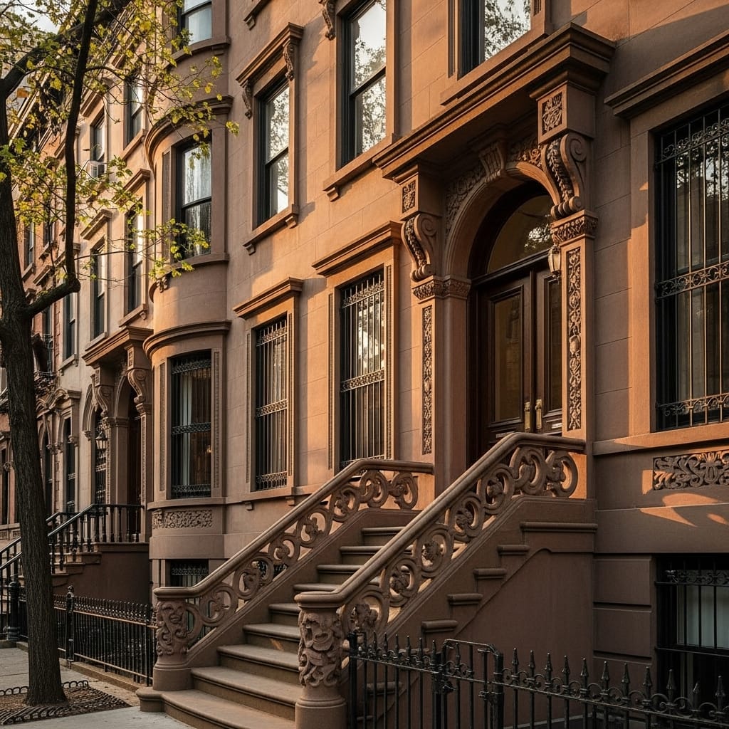 UES Townhouses for Sale NYC. Classic Upper East Side brownstone with its signature carved stoop and hand-crafted millwork details