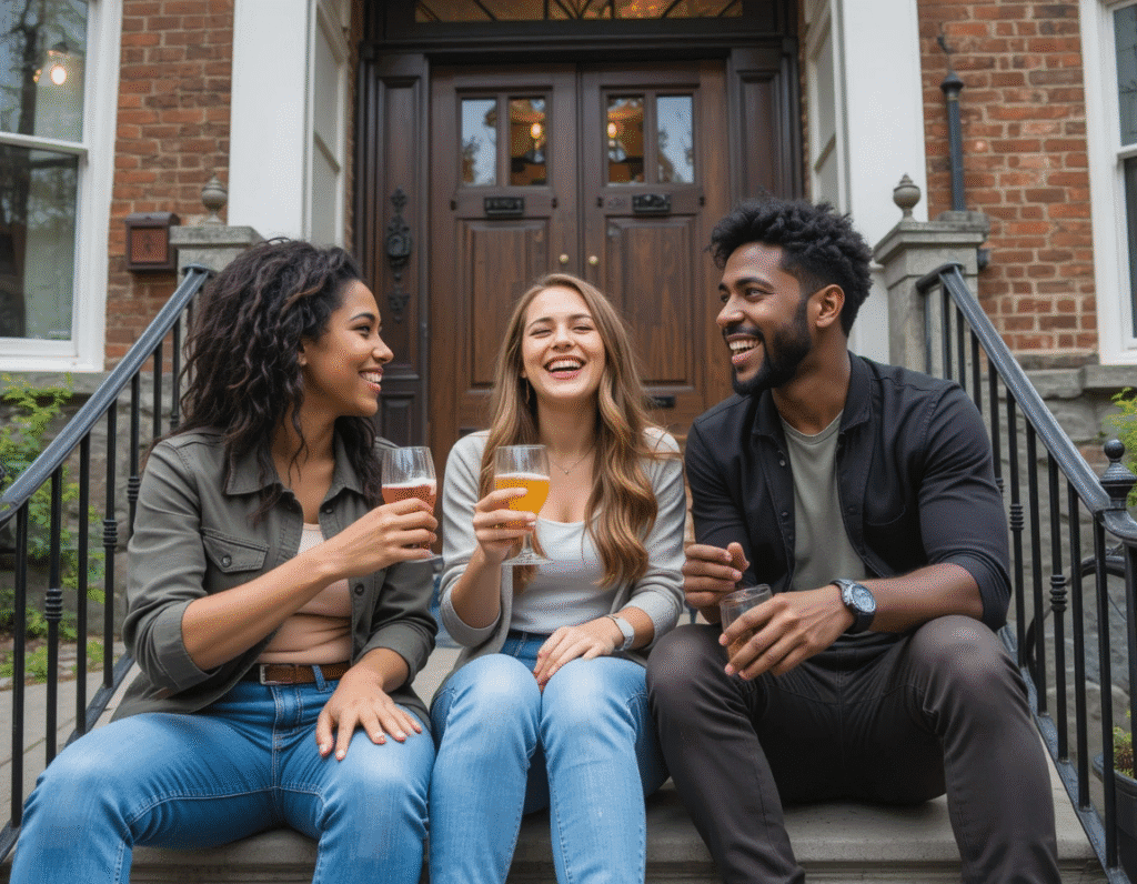 Three friends who co-purchased a Ridgewood townhouse